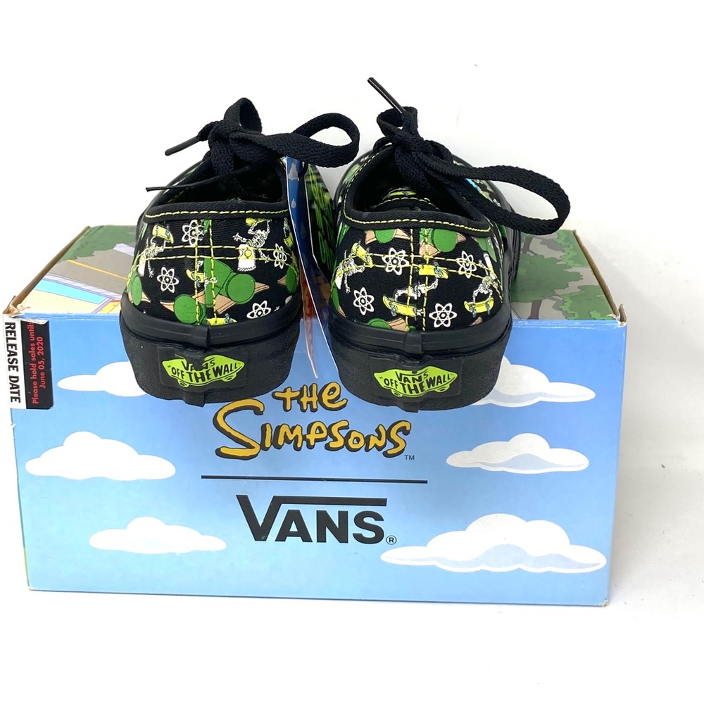 💖MEGA SALE💖VANS Authentic x Simpsons Glow Bart Low Top Kids Canvas VN0A3UIV0GY - Picture 9 of 11